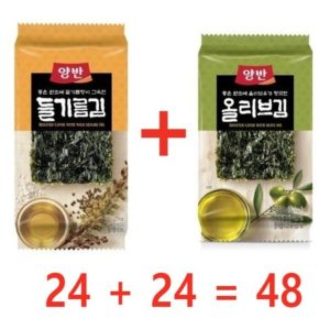 [Dongwon] Delm oil olive complex table laver (10 sheets)* 48 bags (24 bags of perilla oil + 24 bags of olive laver)