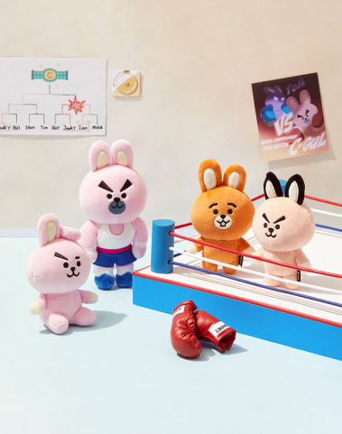 BTS] Line Friends BT21 COOKY Universe Standing Doll Set (4ea