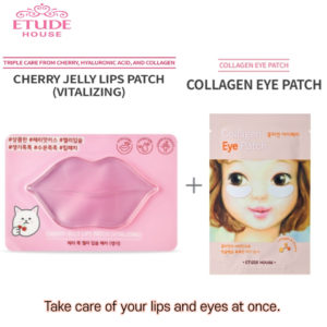 [ETUDE] Cherry Jelly Lips Patch, Collagen Eye Patch /5set