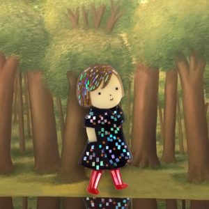 Nacre brooch Girl