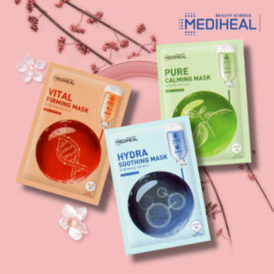 MEDIHEAL Daily Care Essence Mask Sheets Soothing/Firming/Calming 90P Set