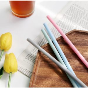 Reusable silicon straw