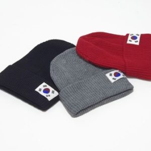 Korean flag beanie, Taegeukgi beanie, knitted beanie, ladies fashion hat, camping hat, fashion outfit