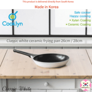 [Cooklyn] Made in Korea Classic white ceramic frying pan 26cm /28cm
