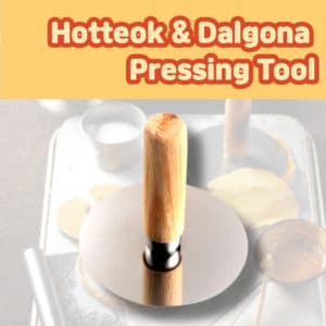 Hotteok & Dalgona Pressing Tool Korean Pancake Wood Handle Tool