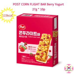 [Dongseo Food] POST CORN FLIGHT BAR Berry Yogurt Cereal Bar 27g * 10p