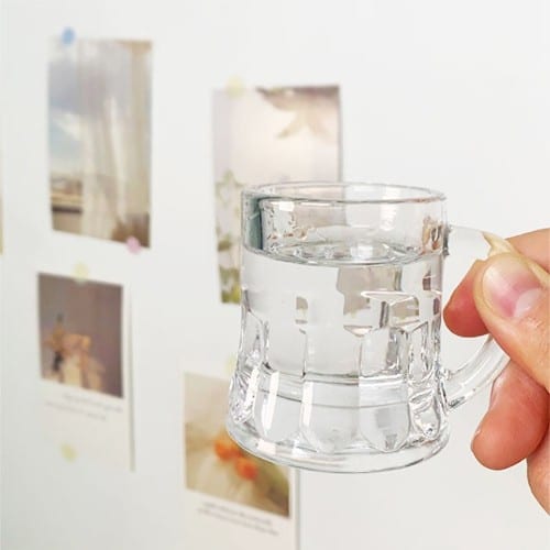 Korean Soju Shot Glass with Handle Set, Also for Whiskey,Tequila and Liquor, Clarity Glassware, 1.7 oz (4PCS)