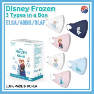 Made in Korea Disney Frozen 3 Types in a Box 4 Size Mask /Comfortable Mask / Prince Character Mask /Frozen Mask/Kids Mask / Adult Mask /Elsa Mask /Olaf Mask/ Sky Mask / Pink Mask/Korea Mask/2D Mask