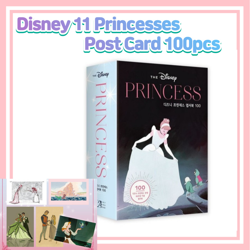 Disney Princess Posts Disney 11 Princess Post Card 100pcs/Post Card Book/Princess Card ...