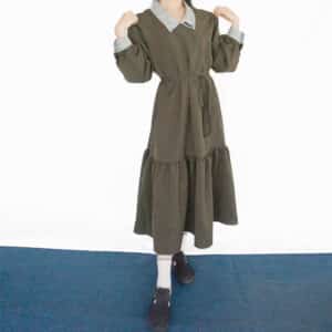 (KINYE_OPS) KINYE's Frill one-piece - Dark green