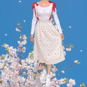 (KINYE_OPS) Sleeveless flower one-piece - Red