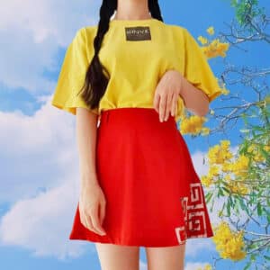 (KINYE_T) KINYE's logo t-shirt - Yellow