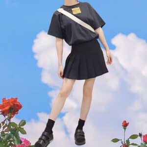 (KINYE_T) KINYE's logo t-shirt - Black