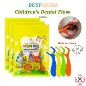 [ BUSY ANGEL ] Children's dental floss 400D 80 pieces × 3P, infant dental floss, junior dental floss, dental care, kids dental floss, thin dental floss, soft dental floss