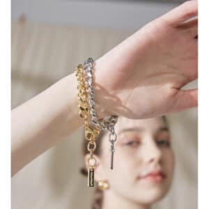 Hei / Modern metal chain bracelet 2color / Wear BTS