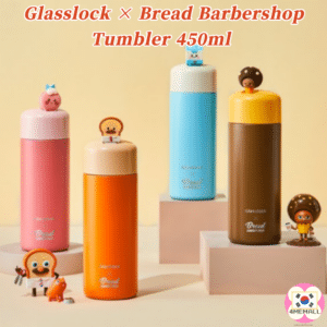 Glasslock × Bread Barbershop Bread Tumbler 450ml Portable Water Bottle kids tumbler