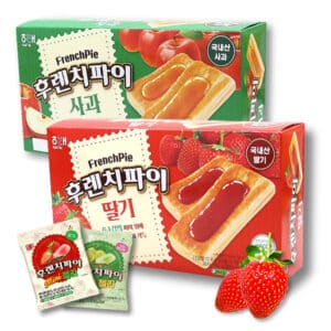 [HAITAI] French Pie 1+1 Strawberry Apple Korean Snack 192g+192g