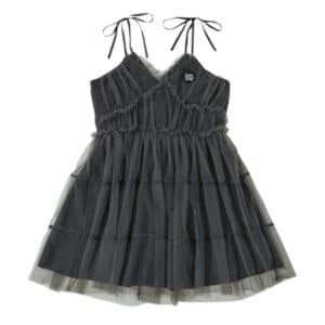 ULKIN CANVAS / Bettyboop Lace Layered Frill Mini Dress_Black