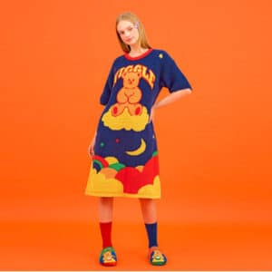 WIGGLE WIGGLE / pajama dress - Dreaming Wiggle Bear