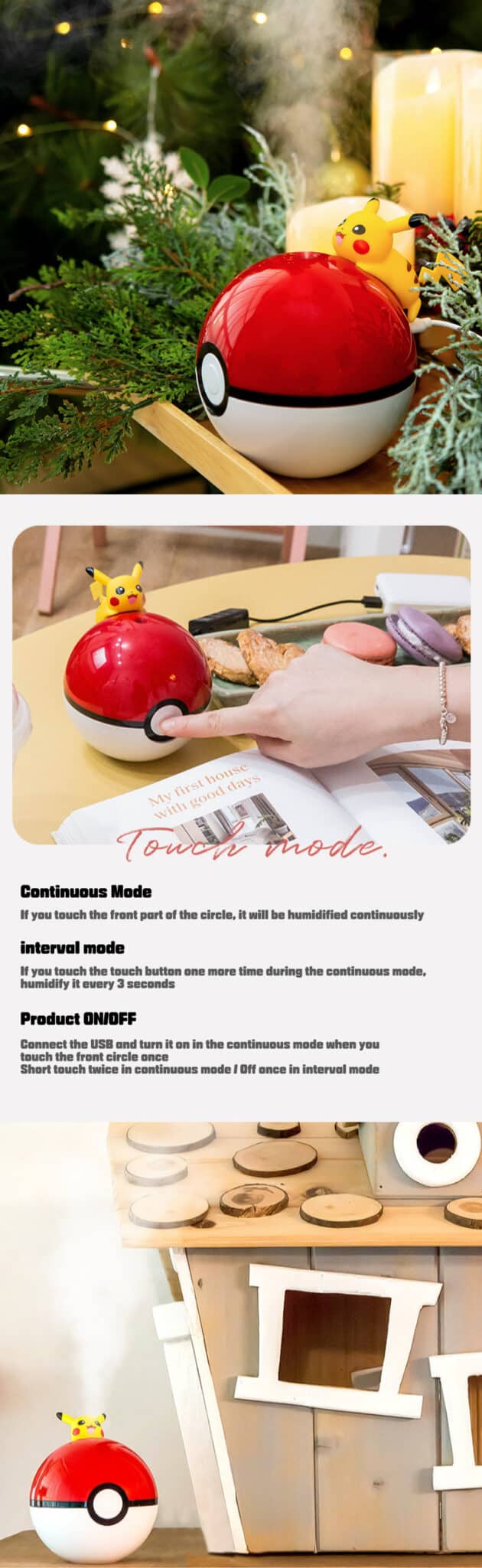 LETO / Pokemon Pikachu Ultrasonic Mini Humidifier - Now In Seoul