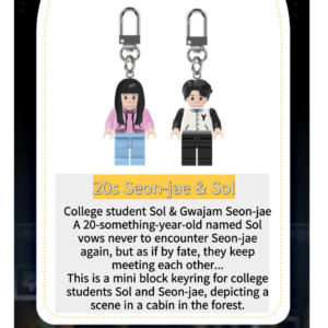 [LOVELY RUNNER] K-DRAMA 20's Ryu Seon Jae+ Lim Sol Mini Block Keyring Korea Limited