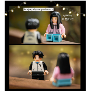 [LOVELY RUNNER] K-DRAMA 20's Ryu Seon Jae+ Lim Sol Mini Block Keyring Korea Limited