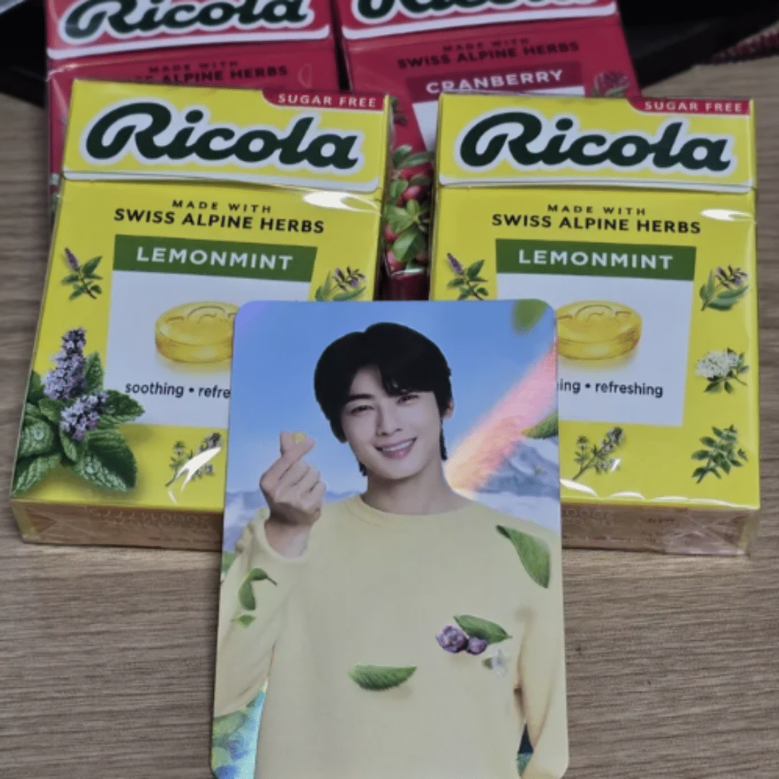 Cha Eunwoo x Ricola 1Box (40g x 4) + Korea Limited Signature