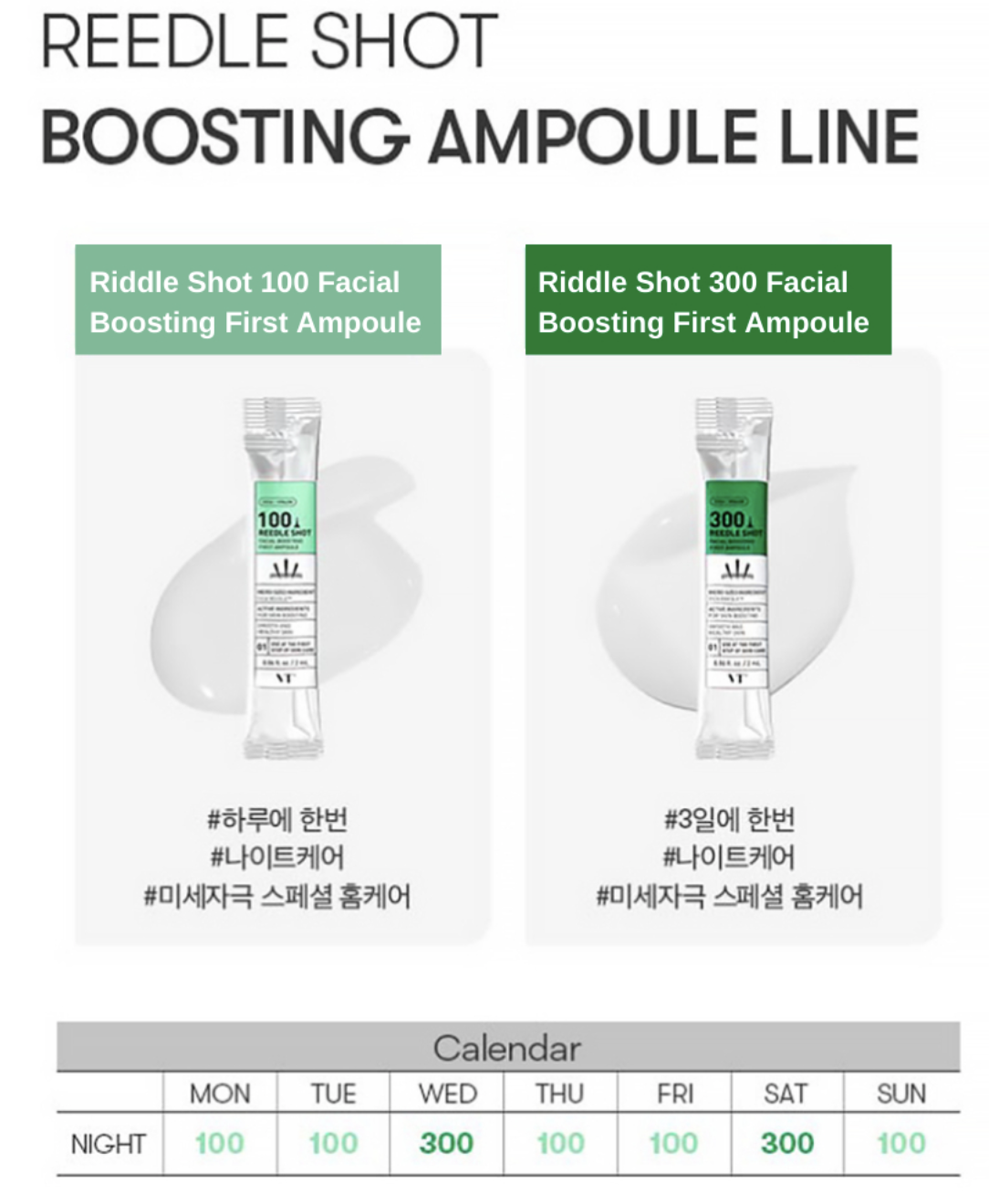 [VT x DAISO] 1 pc VT Reedle Shot 100 1 pack (2ml x 6 pcs) Facial ...