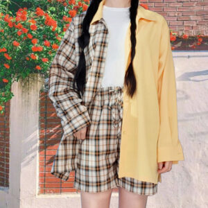 (KINYE_SH) Check shirt - Yellow