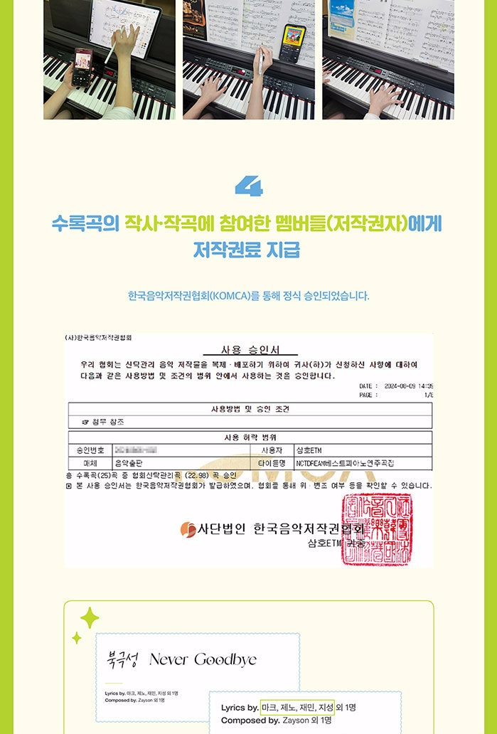 NCT DREAM Best Songs Piano Book