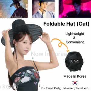 [Netflix K-Pop Demon Hunters] Korean Traditional Foldable Hat(Gat) -Black color