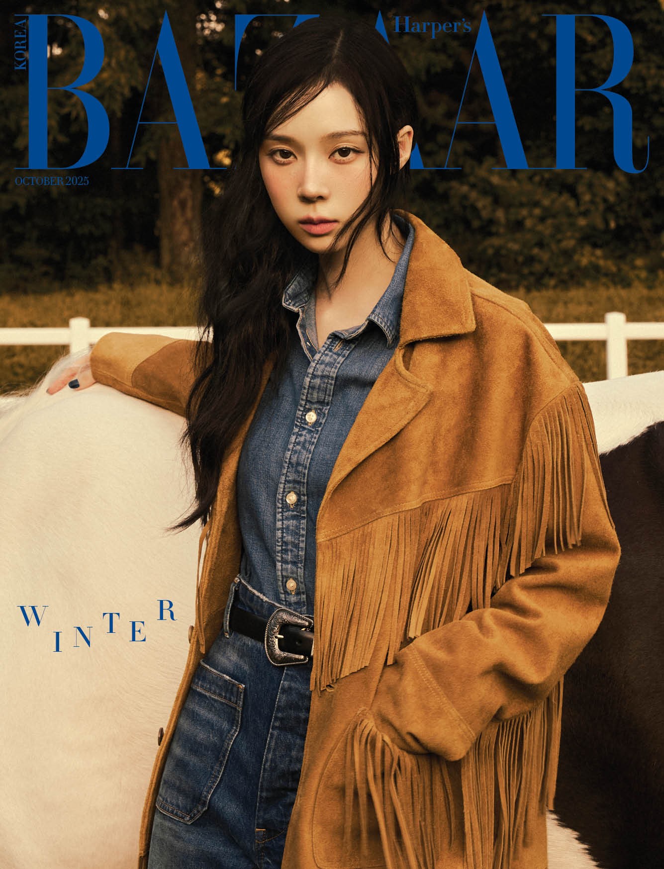 HARPER'S BAZAAR Korea October 2025 aespa WINTER