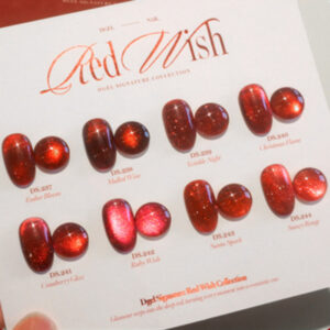 D GEL / RED WISH 8 SET / Glitter gel / Nail