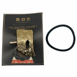 Pin of Joseon Texture Gold Hairpin – Sculpted Korean Binyeo Style Souvenir Hair Accessory, Hypoallergenic