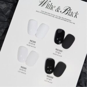 FIOTE / White & Black Color Gel Syrup gel 4 Set / Nail