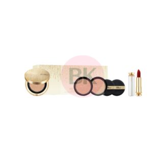 SUM37 LosecSumma Cushion and Lip Stick Set with LosecSumma cushion 15g, two cushion refills 15g each, and Velvet Lipstick Brilliant