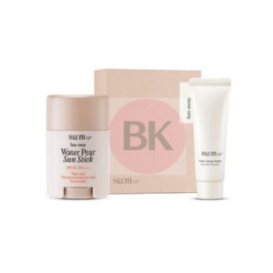 SUM37 Sun Away Water Pear Cooling Sun Stick Set with Water Pear Cooling Sun Stick 14g and Bright Clay Pack Cleanser 40ml