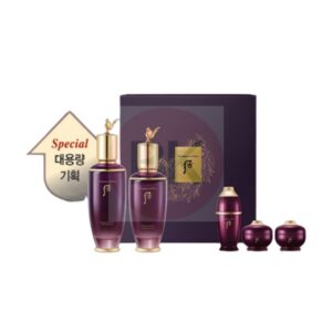 THE WHOO Whanyu 2pcs Special Large Set with Whanyu Balancer 150ml, Whanyu Lotion 125ml, Signature Ampoule 7ml, Whanyu Cream 4ml, and Whanyu Dongango 4ml