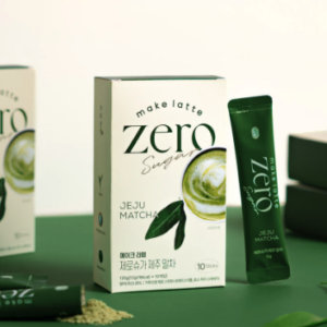 Make Latte Zero Sugar Jeju Matcha Green Tea Latte Powder, 12g x 10 Sticks
