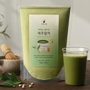 Instant Soy Matcha Latte Powder – Jeju Premium Matcha Green Tea Drink Mix, 500g