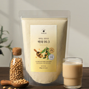 Soy Milk Powder – Korean White Soybean Powder, 99.3% Soybeans, Unsweetened & Additive-Free, 500g