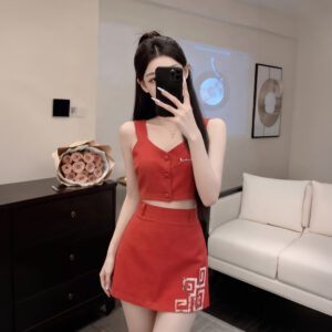 (KINYE_VT) Crop bustier - Red
